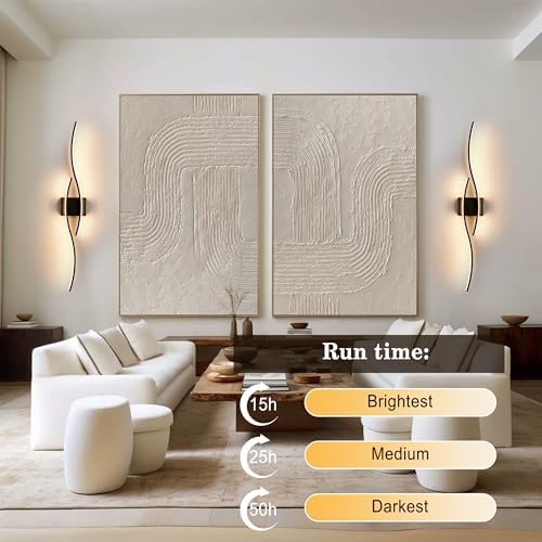 KARTOOSH Wireless Wall Sconces, Dimmable LED Sconce - Image 3