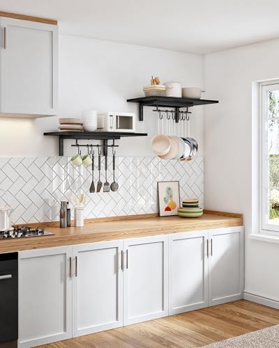 CHOEZON Wall-Mounted Pot Racks, Floating Shelves, Vintage Pot Hangers - Image 2