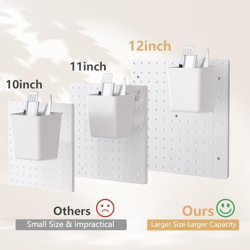 FZK Modular Plastic Peg Board Wall Organizer Kit - Image 4