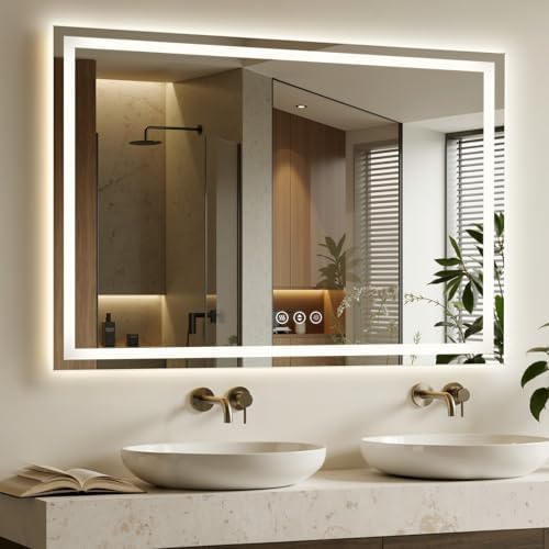 60"x40" LED Bathroom Mirror by Rpoesx