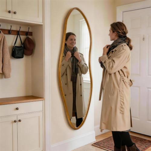 Irregular Full Length Mirror, Large Asymmetrical Wall Mounted Mirror - Image 2
