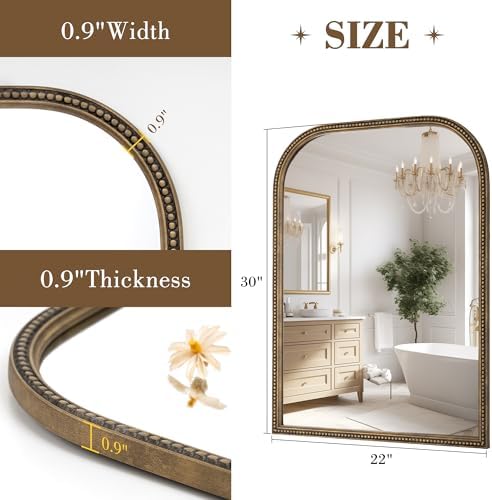 Axeman 22x30 Rounded Rectangular Wall Mirror, Decorative Bathroom Mirror - Image 5