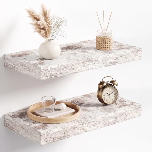 16x8in Floating Shelves 2 Pack, Wall Mount Display Shelf by Acovy