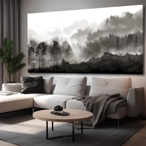YJYart Large Artwork for Living Room Wall Canvas Art Mountains Nature Painting by YJYart