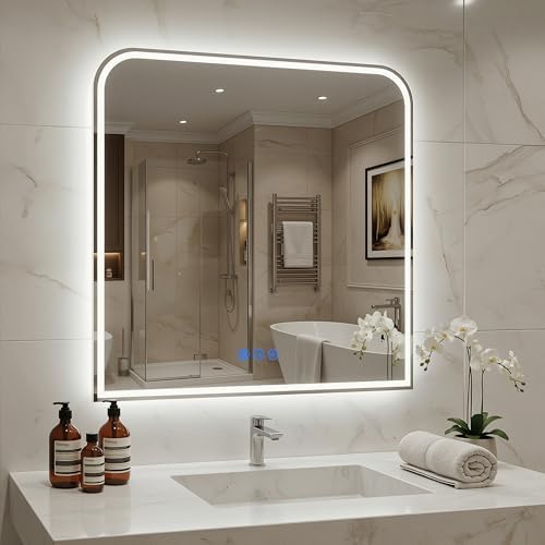 Antok LED Bathroom Mirror 36" L x 36" W, LED Mirror - Image 2