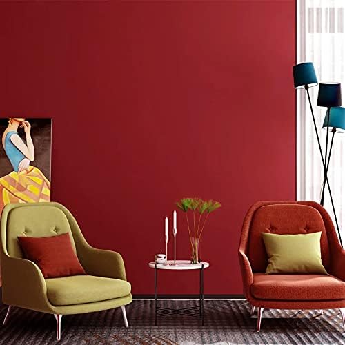 15.7" x 394" Red Peel and Stick Wallpaper - Image 6