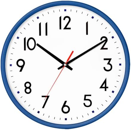 10 Inch Wall Clock Battery Operated Silent Non Ticking Quartz by Moiubik
