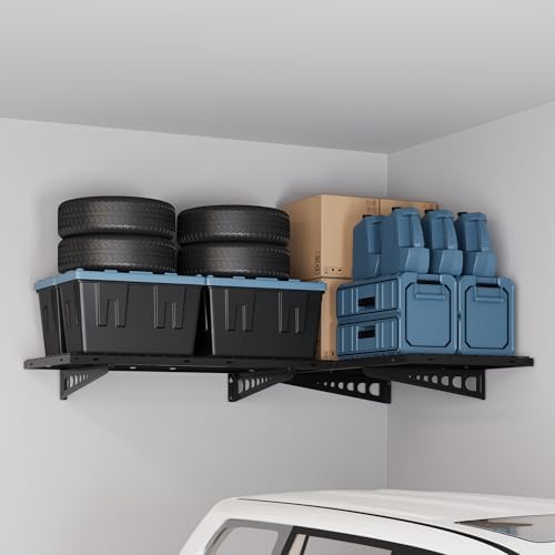 FLEXIMOUNTS 2 Pack 2x4ft Corner Wall Shelving Garage Storage Rack - Image 2