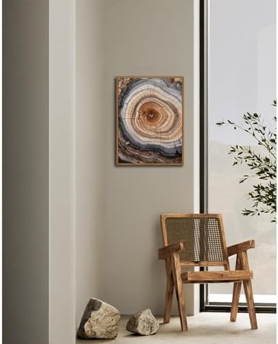 Tree Ring Wall Art Framed, Modern Nature Decor - Image 5