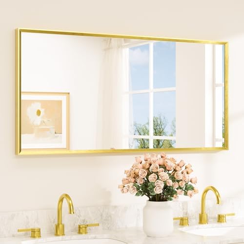 TETOTE Brushed Gold Frame Mirror by TETOTE