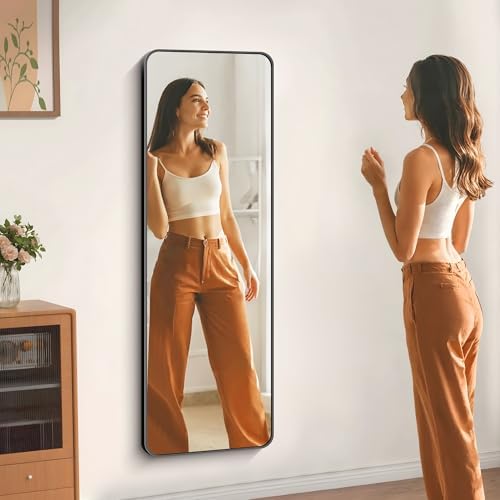 DESBING 60" x 20"Bathroom Mirror, Matte Black Wall Mirror - Image 3