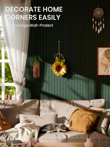 Bumusty 36"x 24" Large Felt Bulletin Board Tiles, Pine Green - Image 4