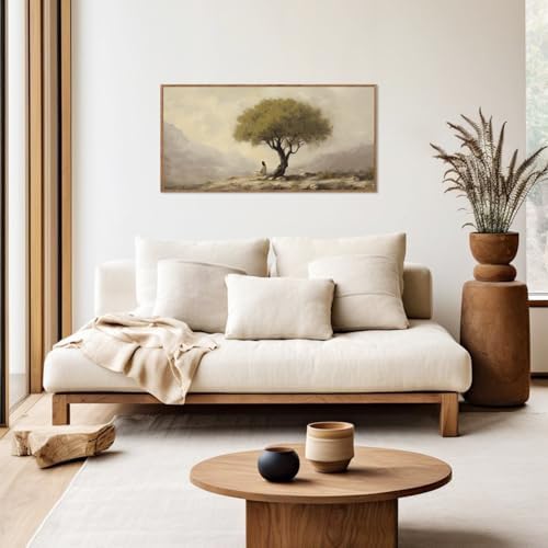 HLNIUC Jesus Sitting Under Olive Tree Canvas Wall Art, Religious Christian - Image 5