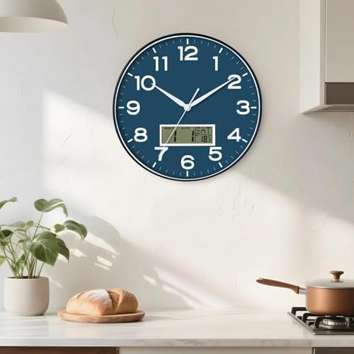 AKCISOT 12 Inch Wall Clock, Silent Battery Operated Analog Clock - Image 5