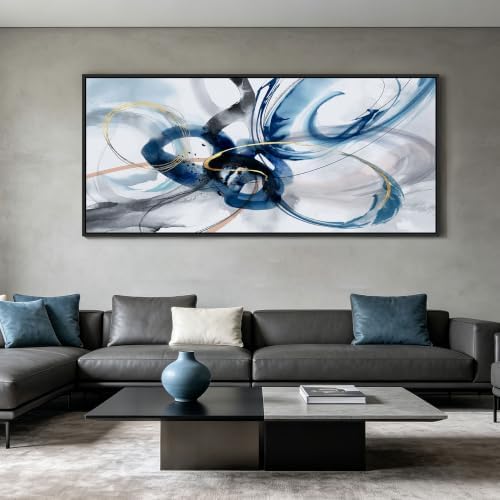 KLAKLA Abstract Wall Art for Living Room Modern Large Framed Art 86x39 Inch - Image 2
