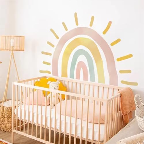 94.49x62.6in Boho Large Sun Kids Nursery Fabric Wallpaper Wall Stickers - Image 2