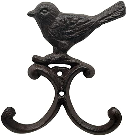 Antique Vintage Animal Cast Iron Bird Wall Hanger Hooks Rack, Decorative Indoor by QIAOIDEA