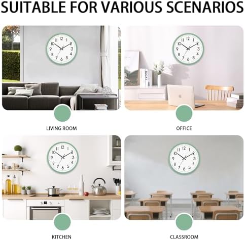 8 Inch Wall Clock Battery Operated Silent Non Ticking Quartz - Image 6