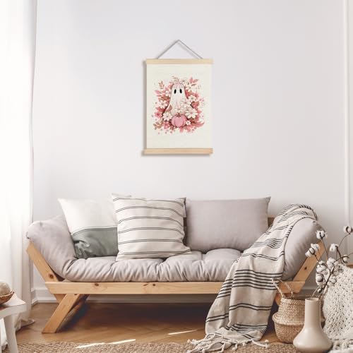 Supwhd Fall Floral Halloween Ghost Wall Art - Image 3