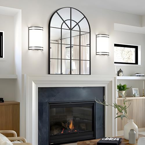 Aipsun Black Wall Sconces Set of Two, Hardwired Indoor 15W LED Modern Dimmable - Image 4