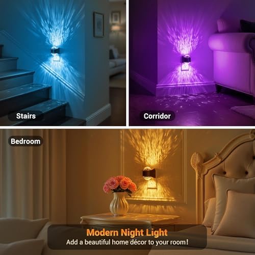 JandCase Night Lights Plug into Wall, 2 Pack Star Projector RGB Night Light - Image 5