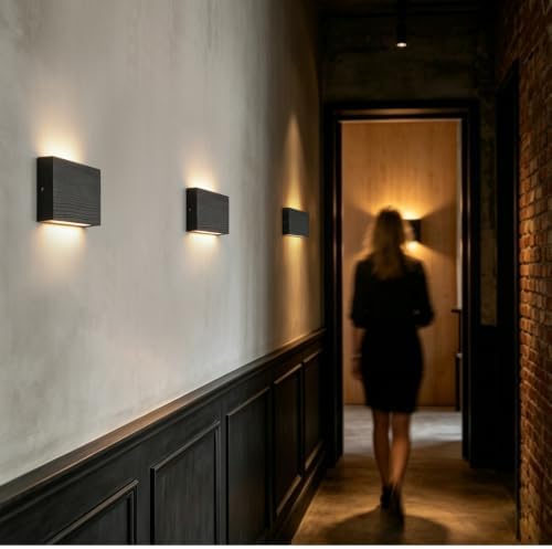 Modern Wood LED Linear Wall Sconce, Mini Up Down Wall Mount Light, UL Listed - Image 6