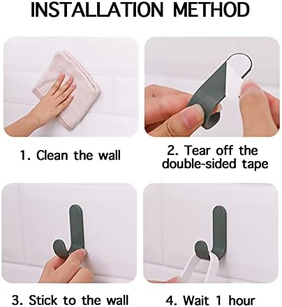Ducige 24 Pack Adhesive Hooks Utility Wall Hooks Key Hooks - Image 7