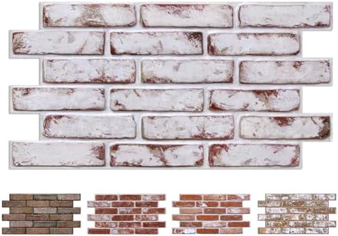 COMSTICKC 3D Faux Brick Wall Panels Peel and Stick Decorative Tiles Sticker by COMSTICKCDECOR