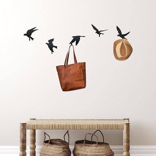 Set of 5 Bird Decorative Coat Wall Hooks, Unique Decorative Hooks - Image 4