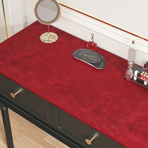 CHIHUT Romantic Red Felt Fabric Roll Self Adhesive Velvet Flocking Liner - Image 2