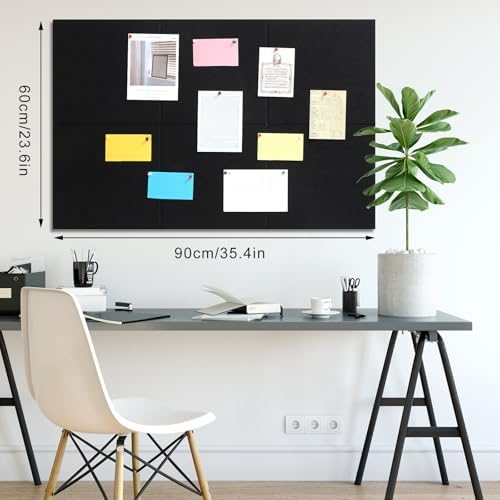 Large Cork Board 36" x 24", 6 Pack Felt Bulletin Board, Pin Boards - Image 2