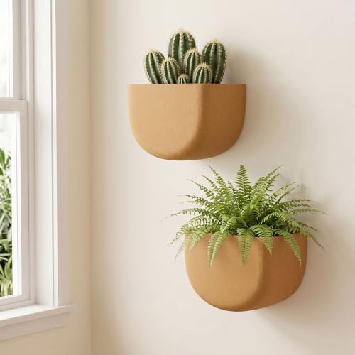 Asnext 2 Pack Indoor Wall Planter, 7 Inch Wall Planter Pot, Terracotta - Image 2