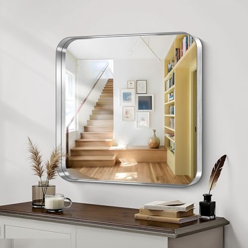 CIRCUMI Silver Bathroom Mirror - Image 2