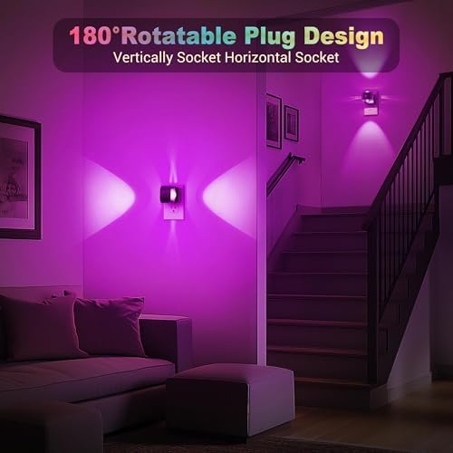 JandCase Night Lights Plug into Wall, 10-Colored Changing Night Light - Image 3