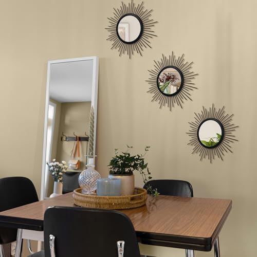 3 Set Sunburst Round Mirrors for Wall Decor Bedroom Bathroom - Image 2
