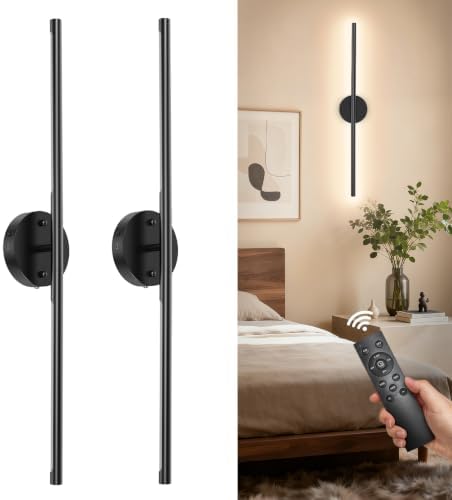 TONYFUL Battery Operated Wall Sconce Set of 2, Wall Light by TONYFUL