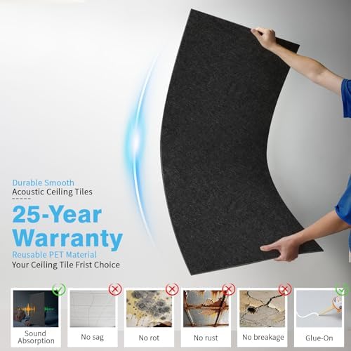 Art3d Acoustic Drop Ceiling Tiles 2x4 ft - Image 2