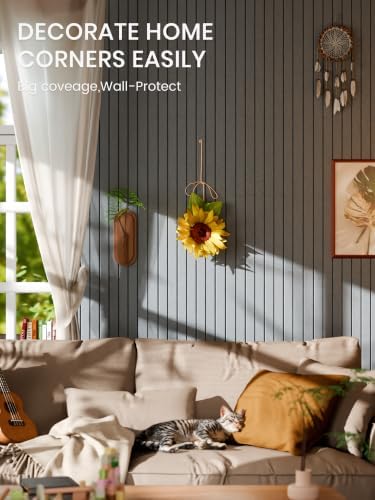 Bumusty 48"x 36" Large Felt Bulletin Board Tiles, Slate Gray - Image 4