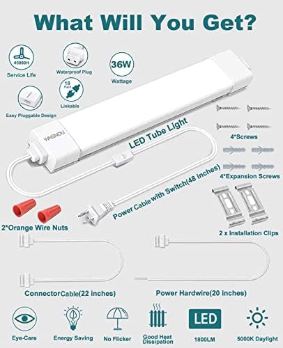 WNSNOU LED Tube Light Fixture - Image 6