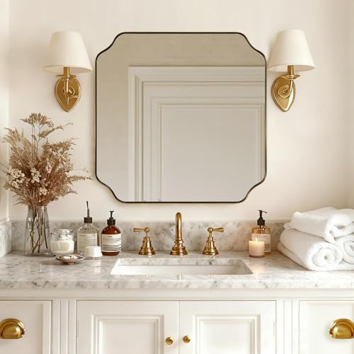 ANDY STAR Square Gold Vanity Mirrors, Antique Wall Mirror - Image 3