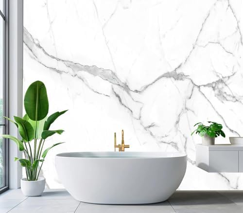 Luxury White Marble Texture Wallpaper Peel Stick - Image 4
