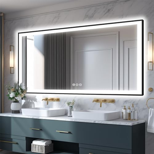 EchosLife Large 84x40 Light up Bathroom Mirror by EchosLife