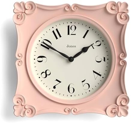 JONES CLOCKS® Rialto wall Clock | Ornate Vintage Style Square Clock | 10" | by JONESCLOCKS