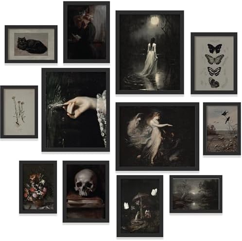 97 Decor Framed Gothic Wall Art, Dark Academia Decor by 97Decor