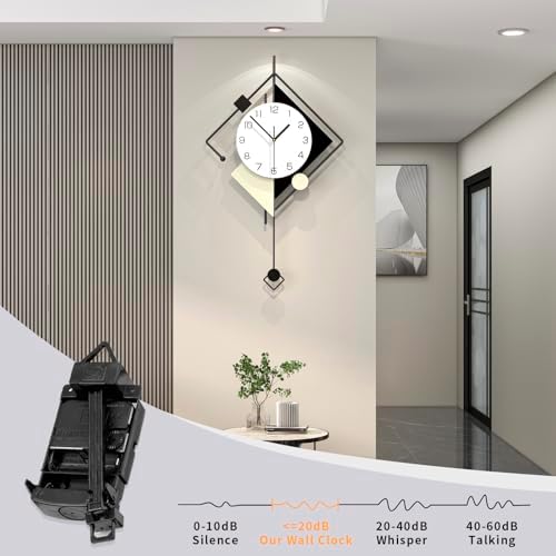 Modern Big Decorative Metal Silent Wall Clock - Image 5