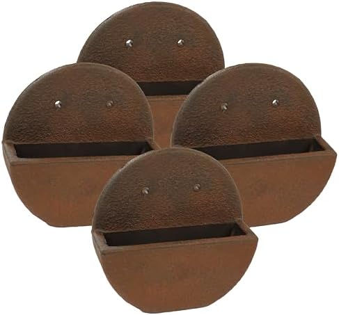 Sunnydaze 12-Inch Round Polyresin Wall Planter - Image 5