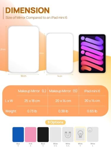 OMIRO 10 x 7 in Desk Makeup Mirror - Image 2