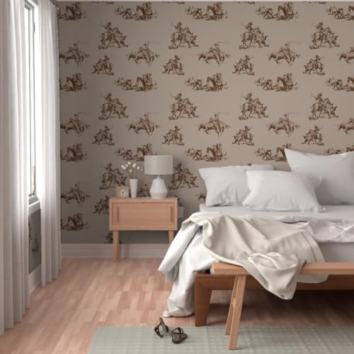 Spoonflower Western Cowboy Peel and Stick Wallpaper - Image 5
