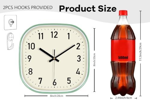 Small 8" Silent Wall Clocks Battery Operated, Wall Clock - Image 3