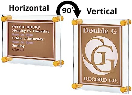 Azar Displays 105508-GLD Acrylic Floating Double Panel Wall Frame, Overall - Image 5